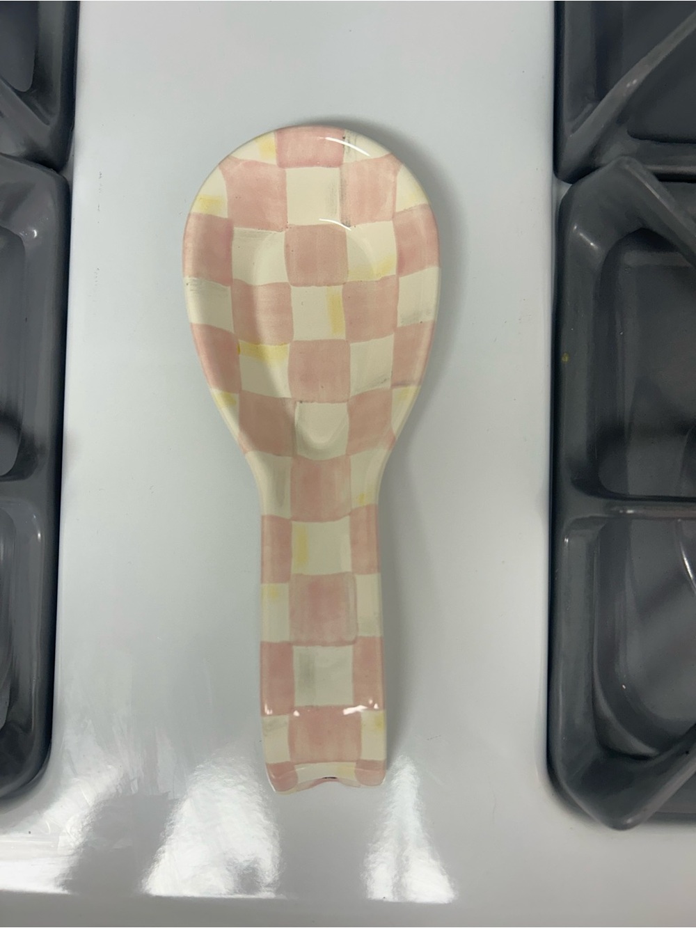Mackenzie Childs Rosy Check, Spoon Rest